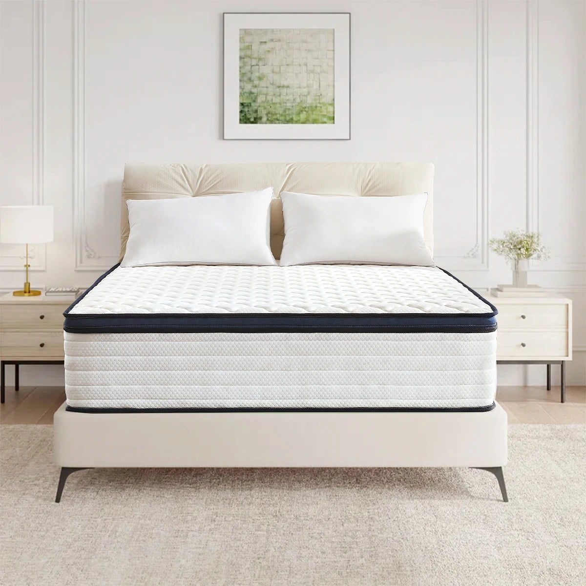 Queen Gel Memory Foam Hybrid Mattress – Medium Firm, Pressure Relief