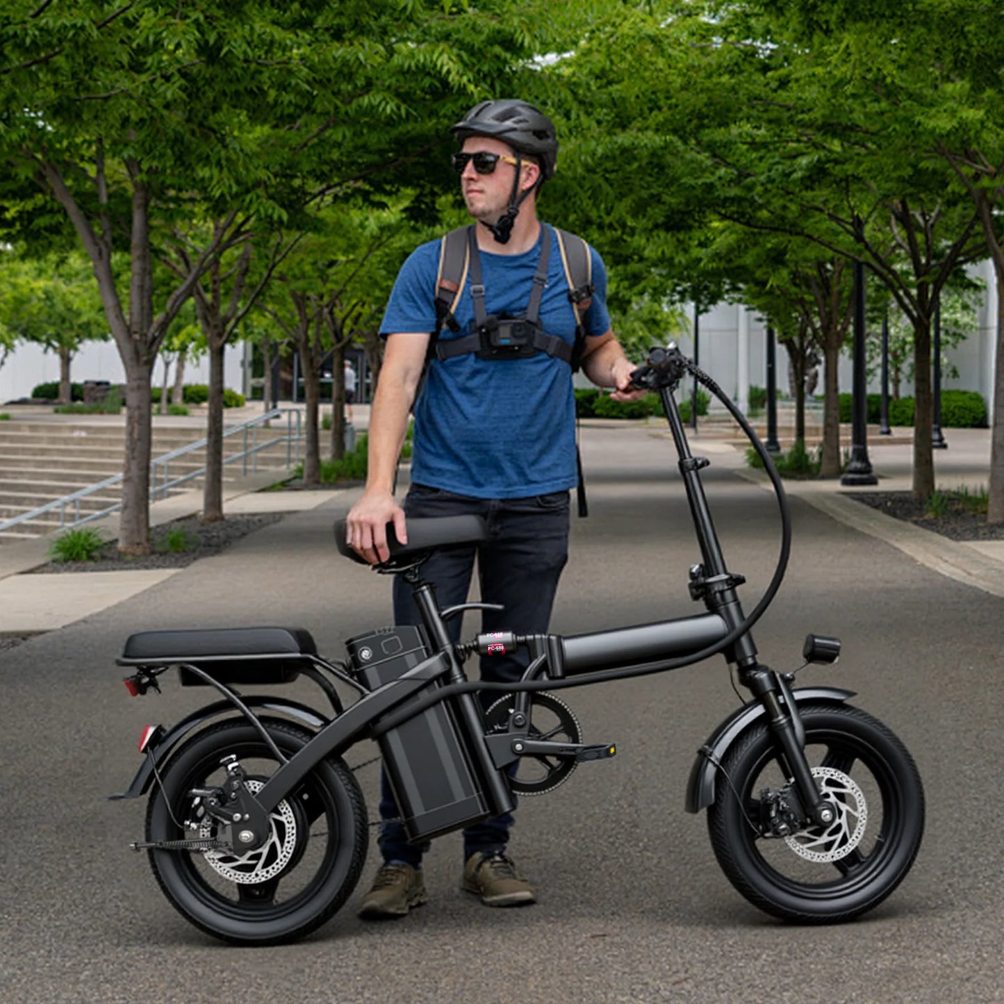 500W Foldable Electric Bike with Dual Disc Brakes, 48V10.4Ah Battery & 20MPH Speed