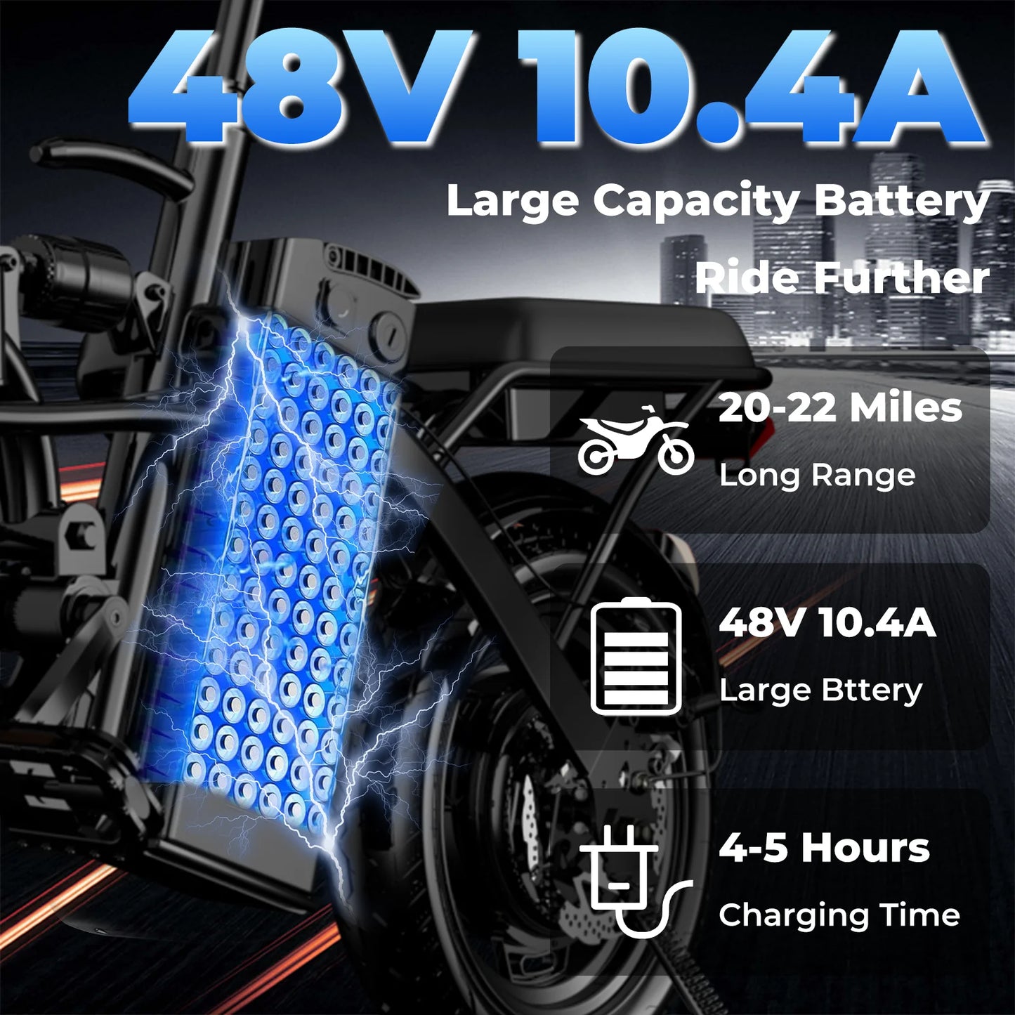 500W Folding E-Bike with 48V 12Ah Battery
