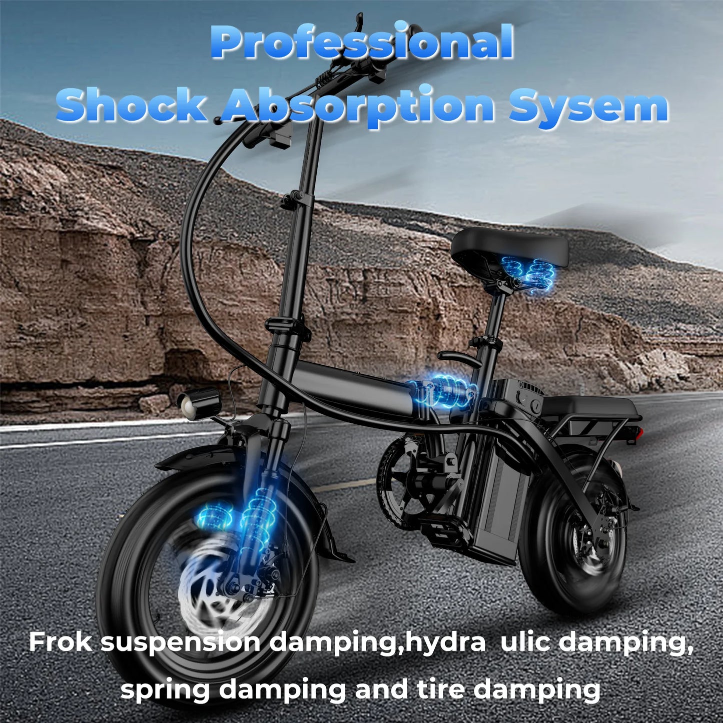 500W Folding E-Bike with 48V 12Ah Battery