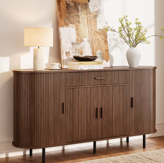 Wood Sideboard Buffet Cabinet with Storage – Kitchen & Coffee Bar Cabinet