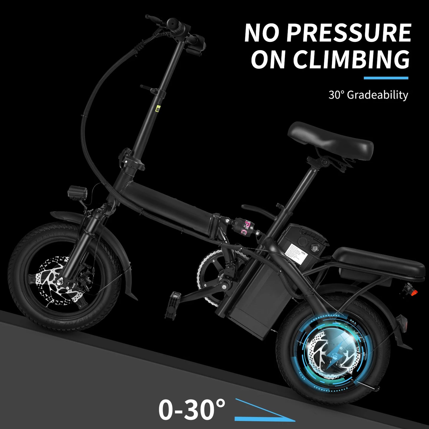 500W Foldable Electric Bike with Dual Disc Brakes, 48V10.4Ah Battery & 20MPH Speed