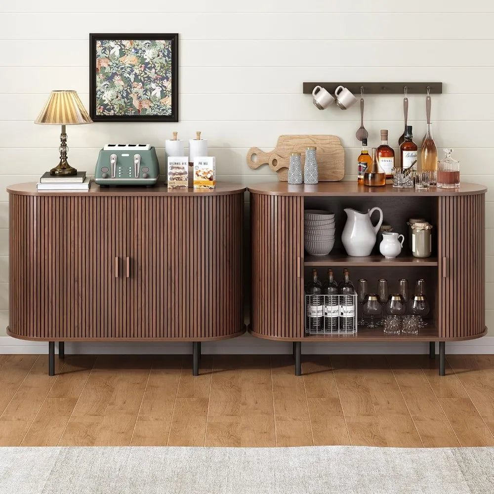 40" Sideboard Buffet Cabinet with Sliding Door & Adjustable Shelf