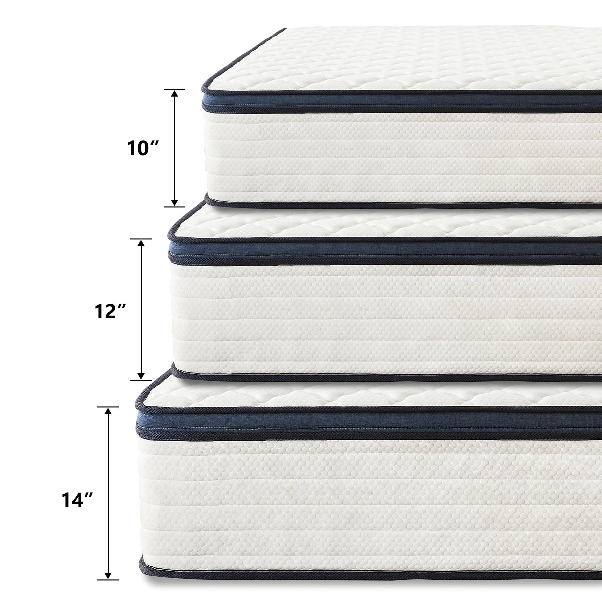 Queen Gel Memory Foam Hybrid Mattress – Medium Firm, Pressure Relief