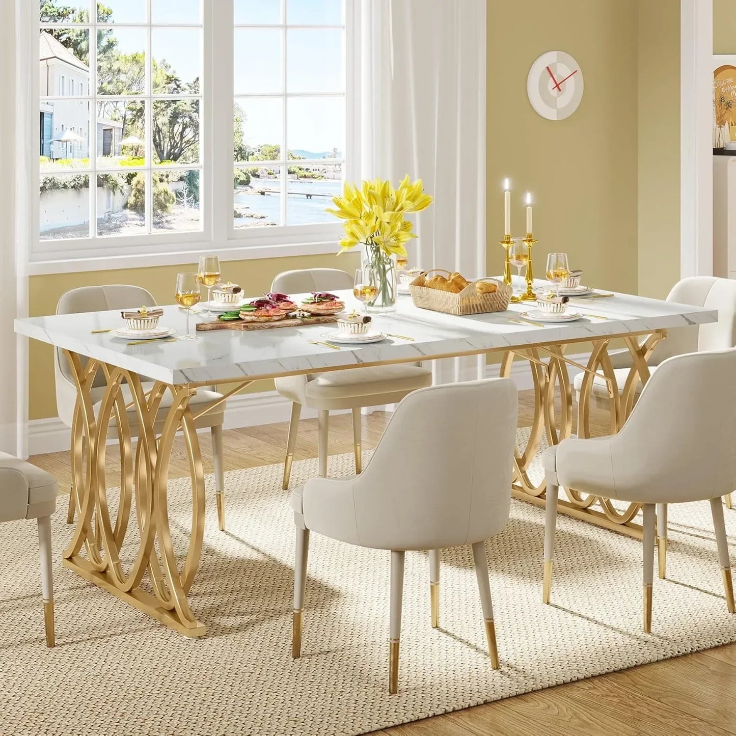 63" Modern Dining Table for 4–6 People